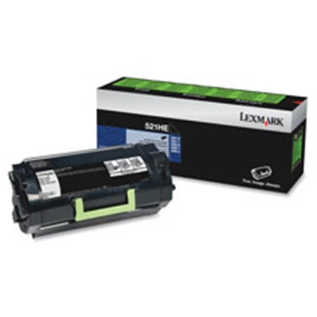 Lexmark Toner Cartridge- HY- 25-000 Page Yield- Black LEX52D1H0E